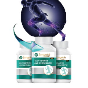 Longrich Glucosamine and Chondroitin is a dietary supplement that promotes joint flexibility, mobility, and overall well-being. It contains glucosamine, chondroitin, MSM, and calcium, which work synergistically to support joint health and reduce stiffness.