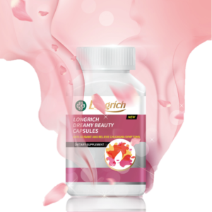 Longrich Dreamy Beauty Capsules is a fertility supplement that improves overall well-being in women. This supplement provides amino acids, mucopoly saccharides, VIT B, and various minerals, including calcium, zinc, iron, strontium, copper, selenium, silicon, and titanium. Longrich Mengqian helps correct hormonal changes caused by liver disease or the use of oral contraceptives. It regulates melanin production to clear patches and brighten skin tone. It also helps reduce pimples for a healthier complexion. This supplement cools the liver, promotes well-being and energy, and detoxifies the system to make women look younger. Longrich Mengqian also helps reduce stress and adjusts the nervous system to regulate metabolism. Additionally, it improves eyesight and relieves insomnia