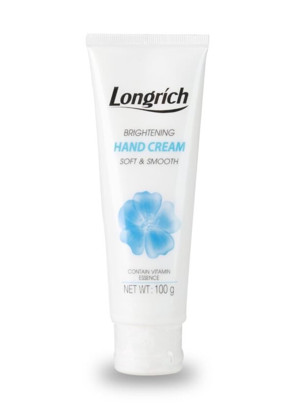 Longrich Brightening Hand Cream is a luxurious cream that deeply moisturizes, soothes allergic reactions, brightens skin, and has a delicate fragrance. It is enriched with vitamin A to repair dryness and restore youthful vitality.